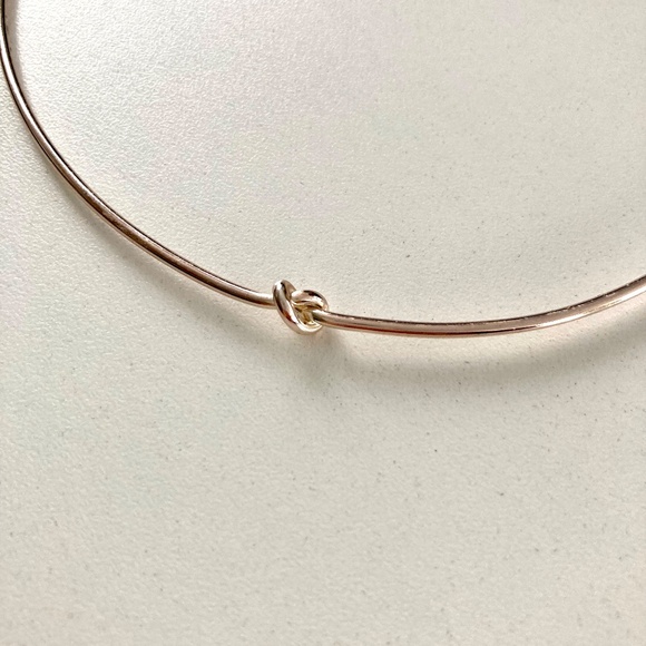 Stella & Dot Simple Knot Collar Necklace - Silver - Picture 3 of 7